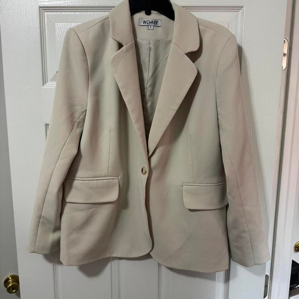 WDNY Cream blazer- Womens Size Large